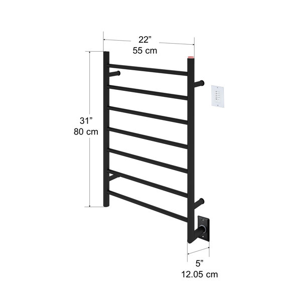 Ancona Comfort Wall Mount Electric Towel Warmer with Countdown Timer